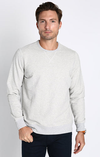 Striped Sustainable Fleece Crewneck - JACHS NY