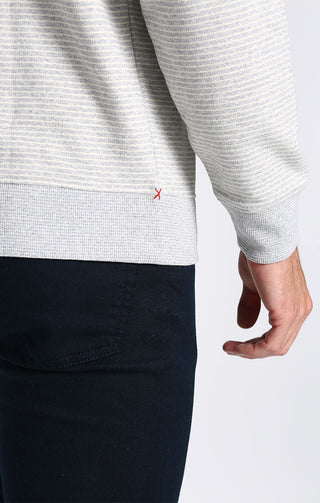 Striped Sustainable Fleece Crewneck - JACHS NY