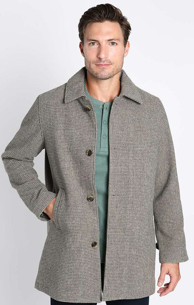 SHORT WOOL BLEND JACKET - taupe brown