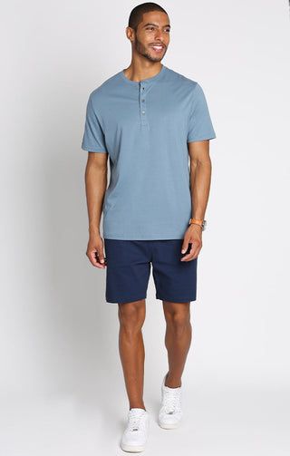 Pima Cotton Short Sleeve Henley - JACHS NY