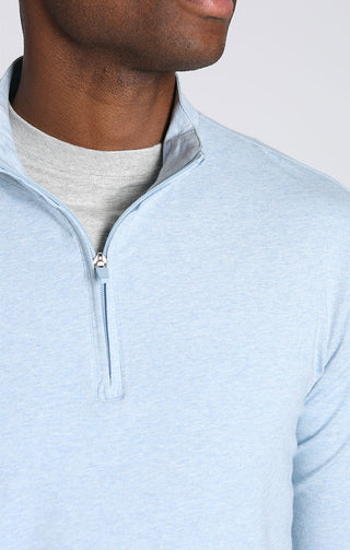 Quarter Zip Cotton Modal Pullover - JACHS NY