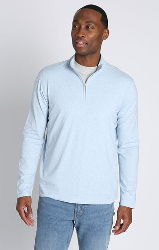 Quarter Zip Cotton Modal Pullover - JACHS NY