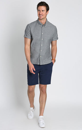 Short Sleeve Chambray Shirt - JACHS NY