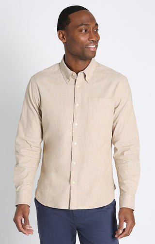 Stretch Chambray One Pocket Long Sleeve Shirt - JACHS NY