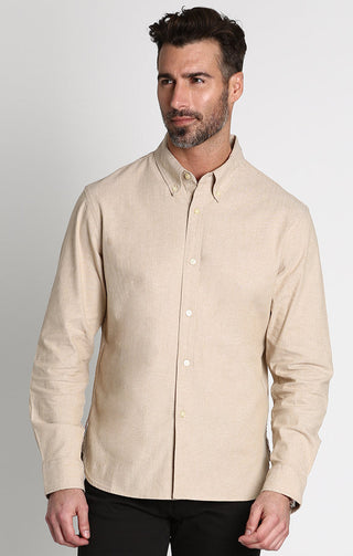 Stretch Chambray Long Sleeve Shirt - JACHS NY