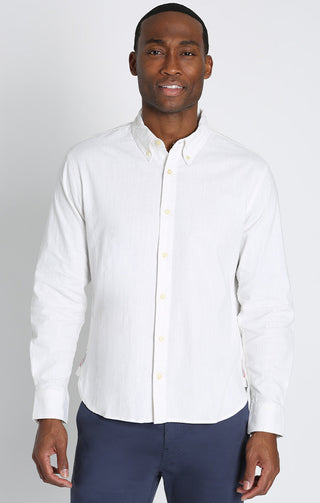 Stretch Chambray Long Sleeve Shirt - JACHS NY