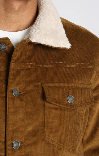 Sherpa Lined Corduroy Trucker Jacket - JACHS NY