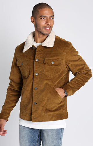 Sherpa Lined Corduroy Trucker Jacket - JACHS NY