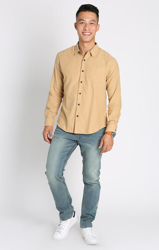 Heathered Brushed Twill Shirt - JACHS NY