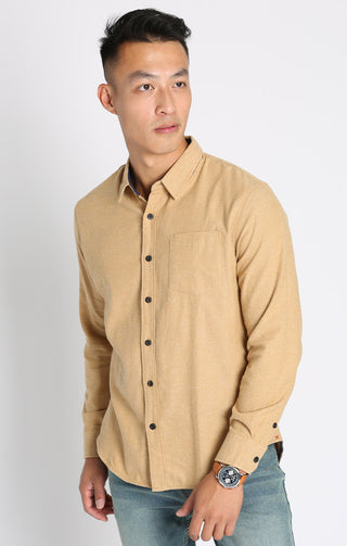 Heathered Brushed Twill Shirt - JACHS NY