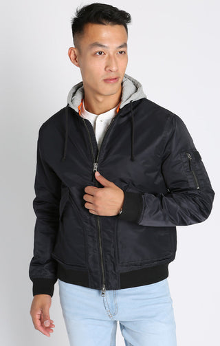 Hooded Bomber Jacket - JACHS NY