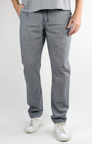 Stretch Chambray Pull On Pant - JACHS NY