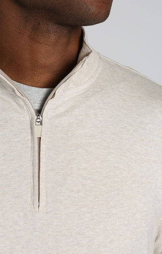 Quarter Zip Cotton Modal Pullover - JACHS NY