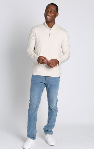 Quarter Zip Cotton Modal Pullover - JACHS NY