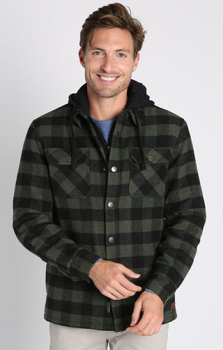 Wool Blend Hooded Jacket - JACHS NY