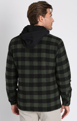 Wool Blend Hooded Jacket - JACHS NY