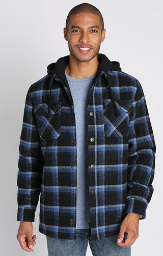 Wool Blend Hooded Jacket - JACHS NY