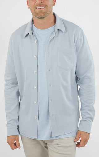 Manor Long Sleeve Cotton Double Face Shirt - JACHS NY