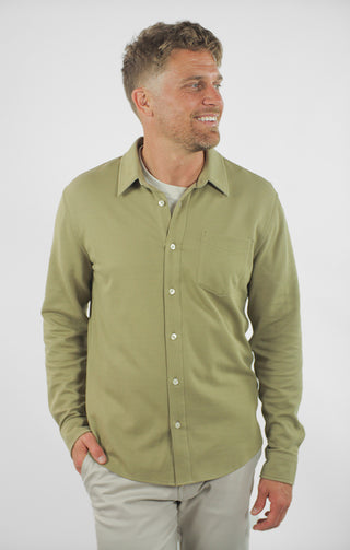 Manor Long Sleeve Cotton Double Face Shirt - JACHS NY