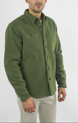 Sherpa Bonded Polar Fleece Shirt Jacket - JACHS NY