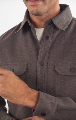 Brushed Knit Overshirt - JACHS NY