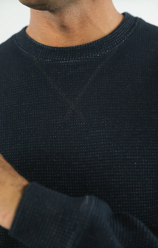 Doubleface Mesh Crewneck Pullover - JACHS NY