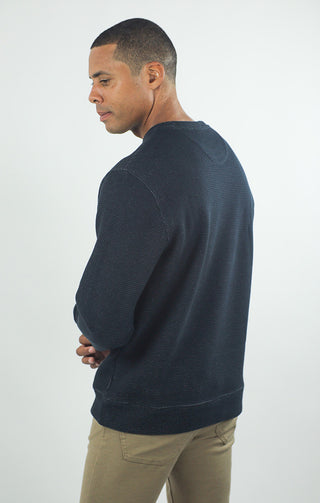 Doubleface Mesh Crewneck Pullover - JACHS NY