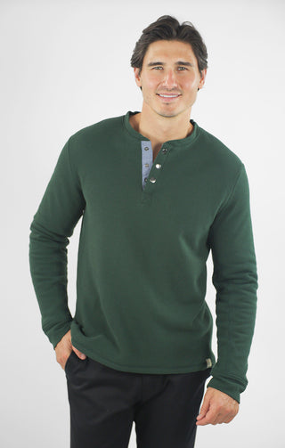 Union Sherpa Lined Recycled Jacquard Henley - JACHS NY