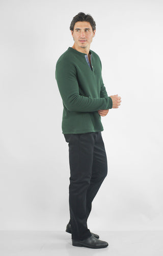 Union Sherpa Lined Recycled Jacquard Henley - JACHS NY