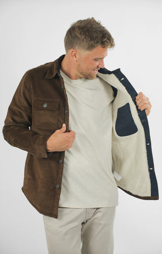 Concord Sherpa Lined Corduroy Shirt Jacket - JACHS NY