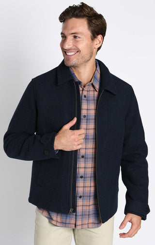 Davidson Full Zip Wool Blend Jacket - JACHS NY