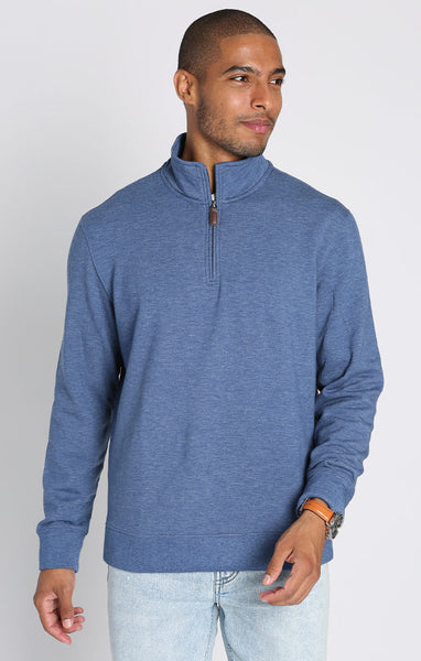 Navy Quarter Zip Soft Touch Fleece Pullover – JACHS NY