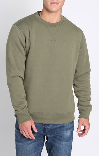 Sherpa Lined Soft Touch Fleece Crewneck - JACHS NY