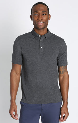 Stretch Pima Cotton Blend Polo - JACHS NY