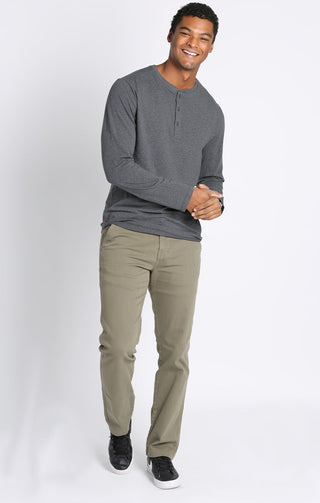 Cotton Modal Blend Long Sleeve Henley - JACHS NY