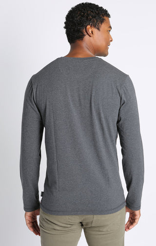 Cotton Modal Blend Long Sleeve Henley - JACHS NY