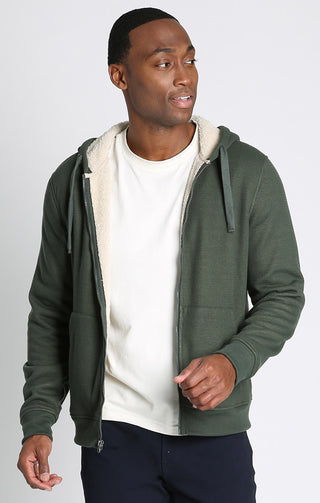 Sherpa Lined Waffle Hoodie - JACHS NY