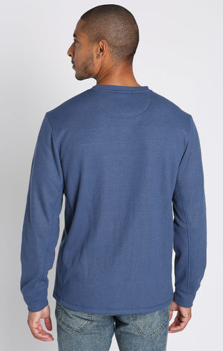 Sherpa Lined Waffle Henley - JACHS NY