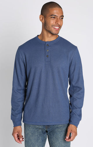 Sherpa Lined Waffle Henley - JACHS NY