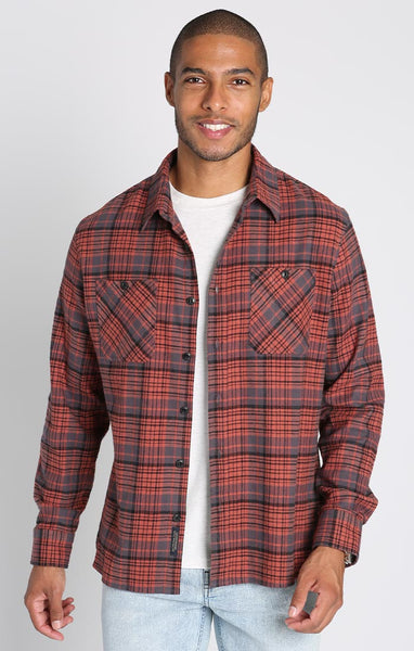 Red Stretch Midweight Flannel Workshirt – JACHS NY