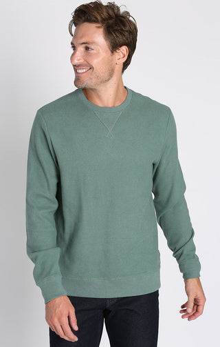 Brushed Waffle Crewneck - JACHS NY