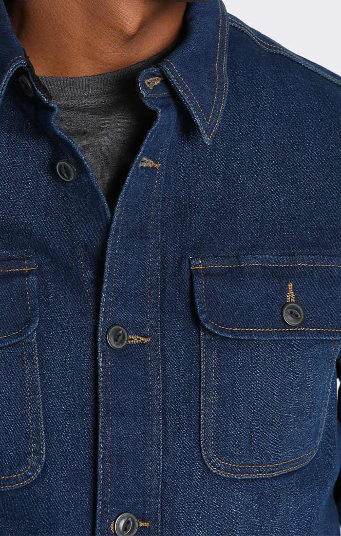 Redhead Flannel Lined Heavy Shirt Jacket Blue Denim XLT | eBay