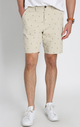 Printed Stretch Twill Chino Short - JACHS NY