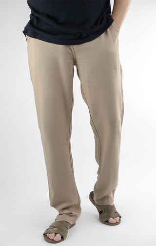 Straight Fit Linen Blend Chino Pant - JACHS NY