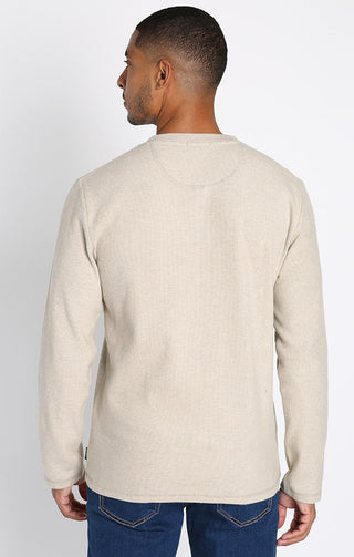 Brushed Waffle Long Sleeve Henley - JACHS NY