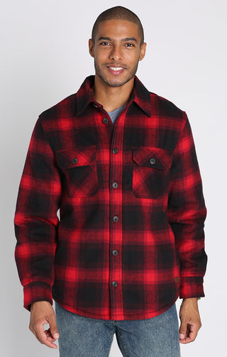 Red Plaid Sherpa Lined Brushed Flannel – JACHS NY