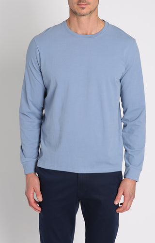 Bryant Long Sleeve Sueded Cotton Crewneck