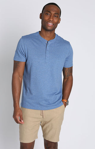 Cotton Modal Short Sleeve Henley - JACHS NY