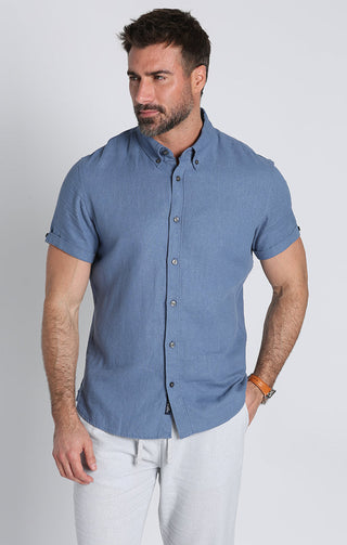 Noho Short Sleeve Linen Viscose Shirt - JACHS NY