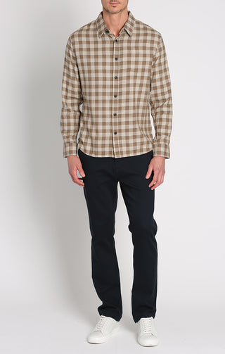 Manor 6oz Stretch One Pocket Flannel Shirt - JACHS NY